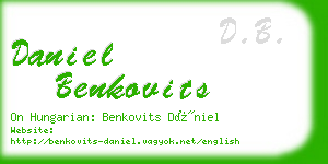 daniel benkovits business card